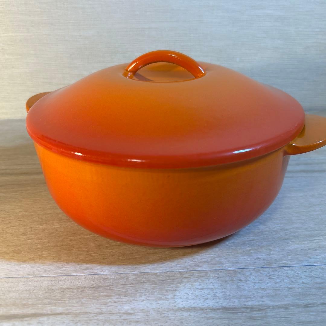 ルクルーゼ　レギュミエ　19cm オレンジ　鍋　両手鍋