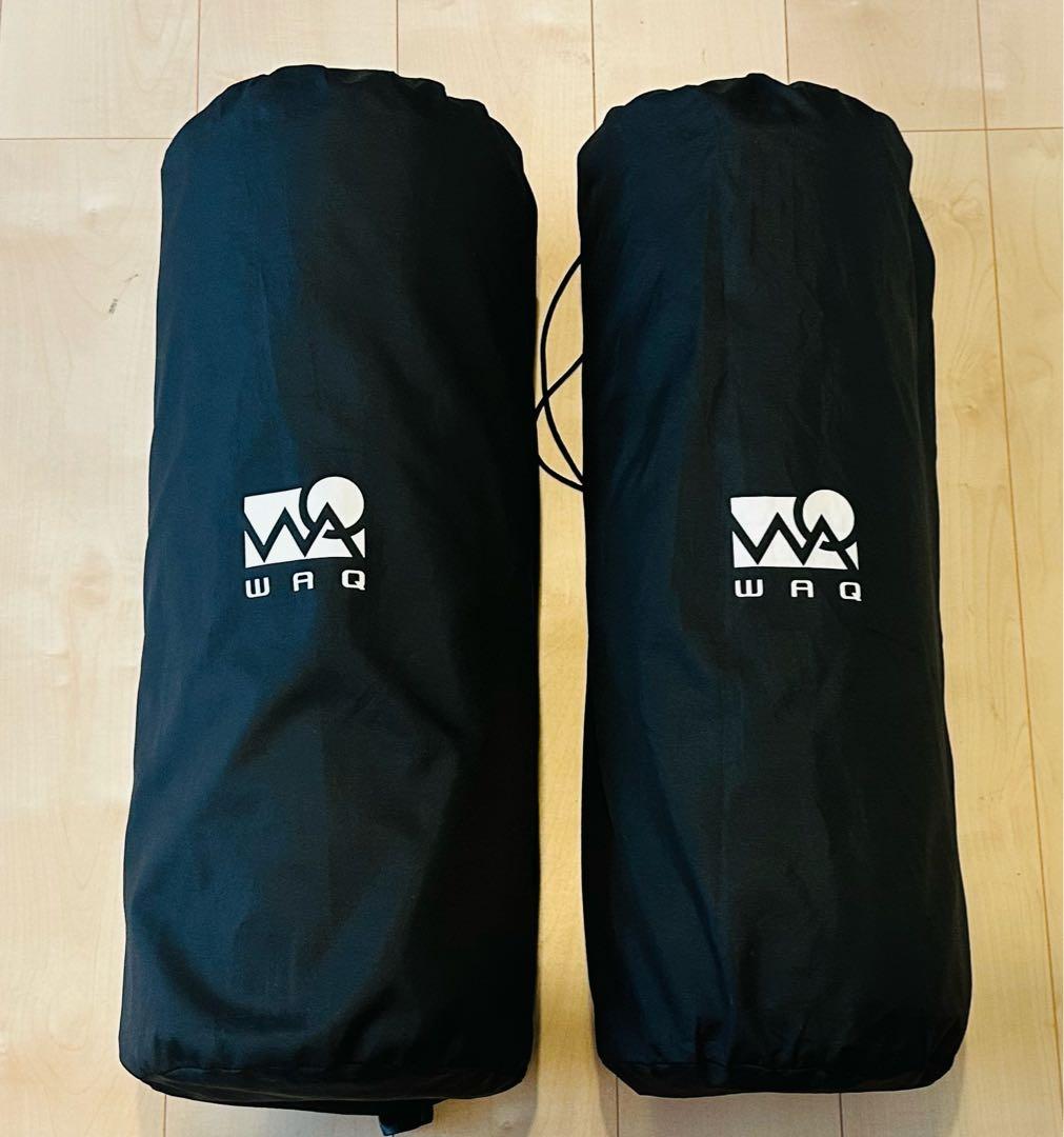 WAQ インフレーターマット (ブラック) 8cm ×2個セット