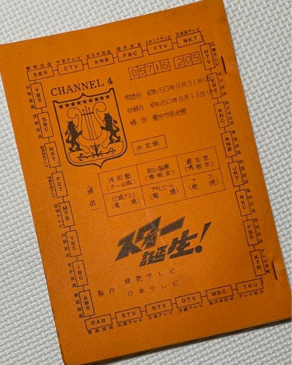 テレビ番組『スター誕生！』台本