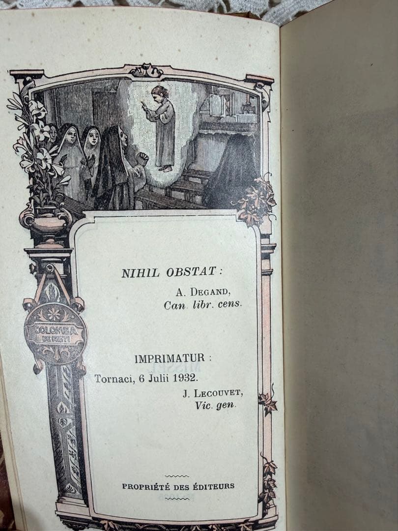 1932年 フランス語 Missel ミサ典 革装丁 三方金 挿絵入り 祈祷書