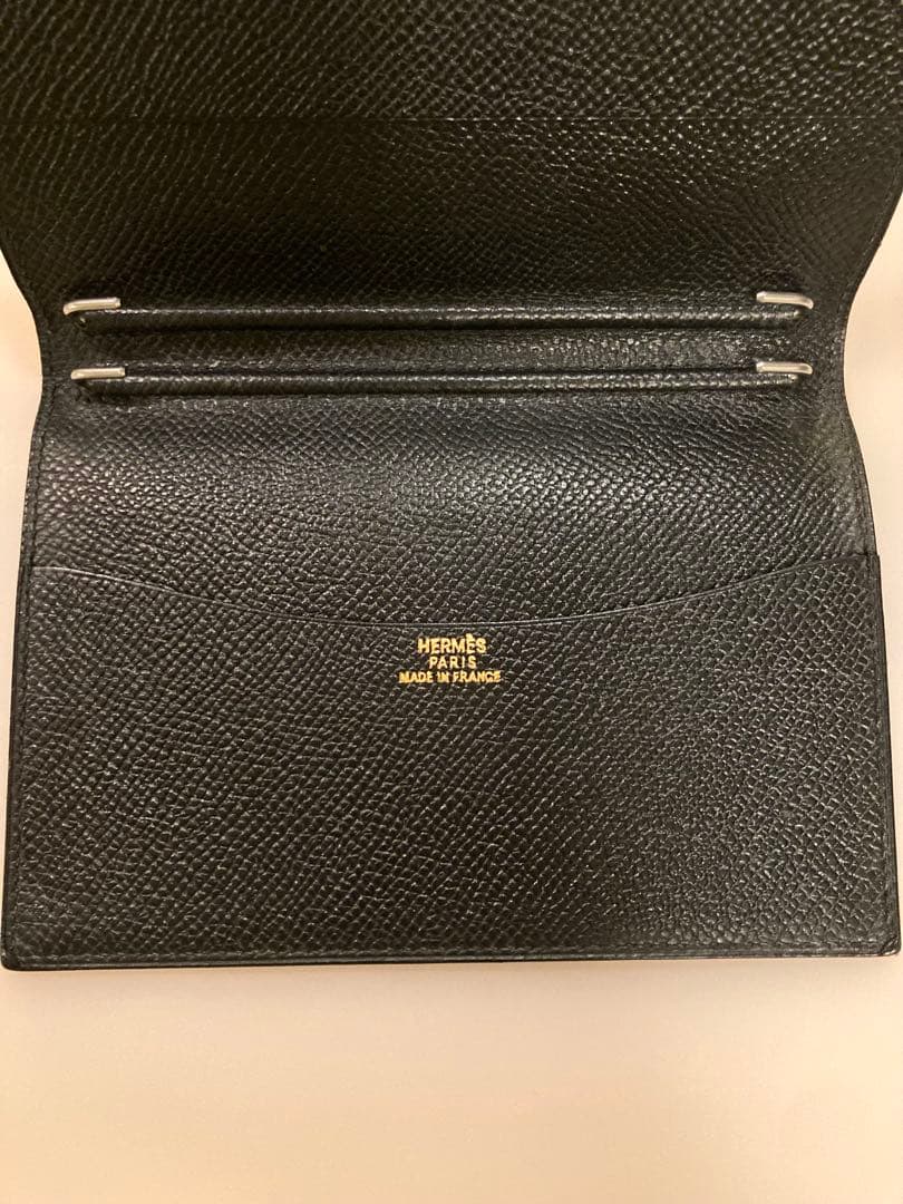 エルメス HERMES アジャンダ　手帳　カバー　ブラック　GM