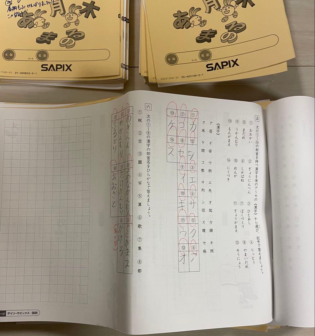 サピックス　SAPIX　4年　国語　テキスト1年分　2022年度版