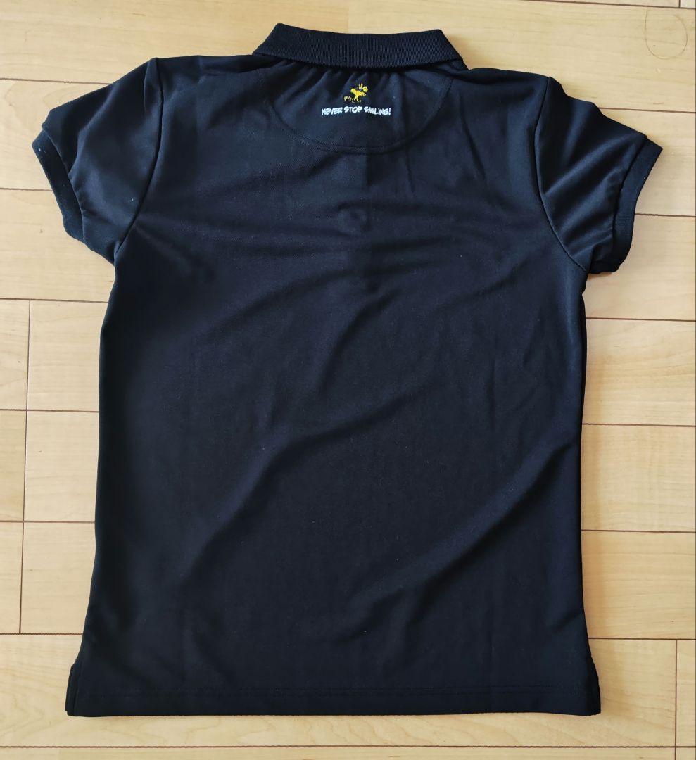ゴルフポロシャツ スヌーピー黒 レディース
