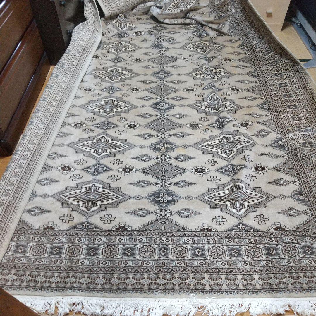 パキスタン絨毯 幾何学模様 ラグ