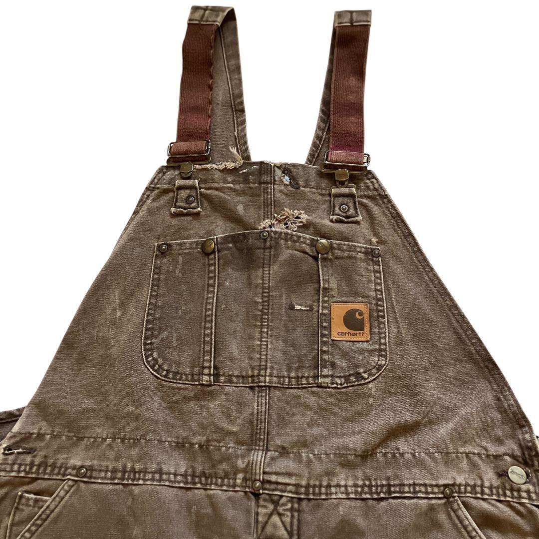 USA製90s carhartt ダブルニーオーバーオール XXLサイズ相当
