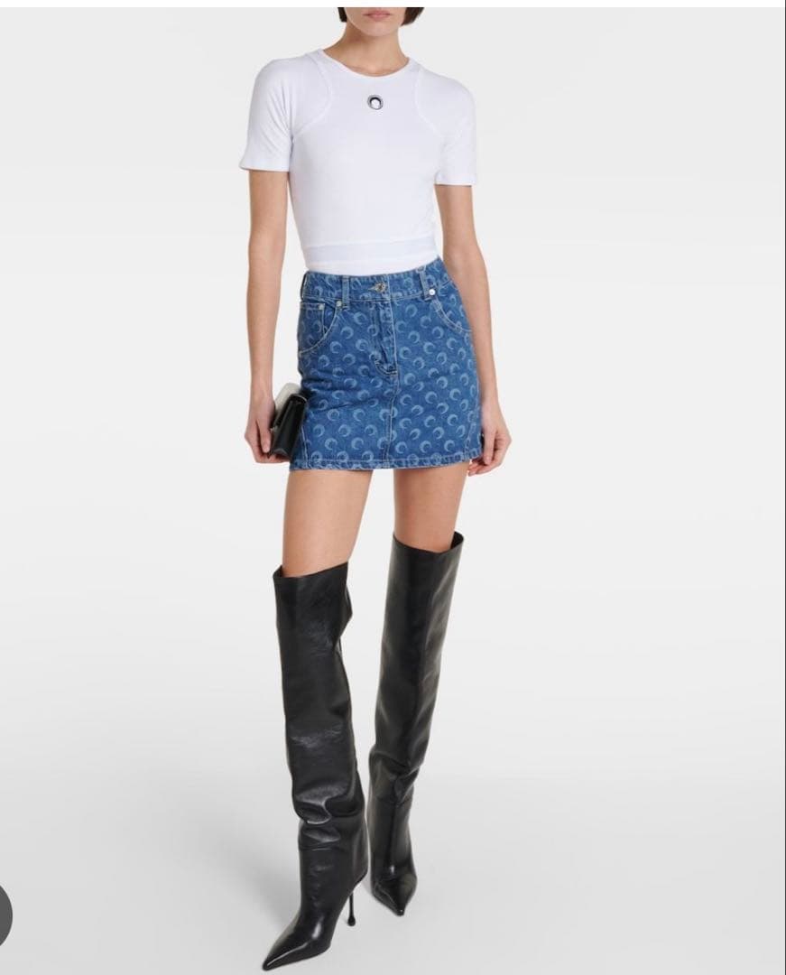 marine serre マリンセル　デニムミニスカート　ミニスカート