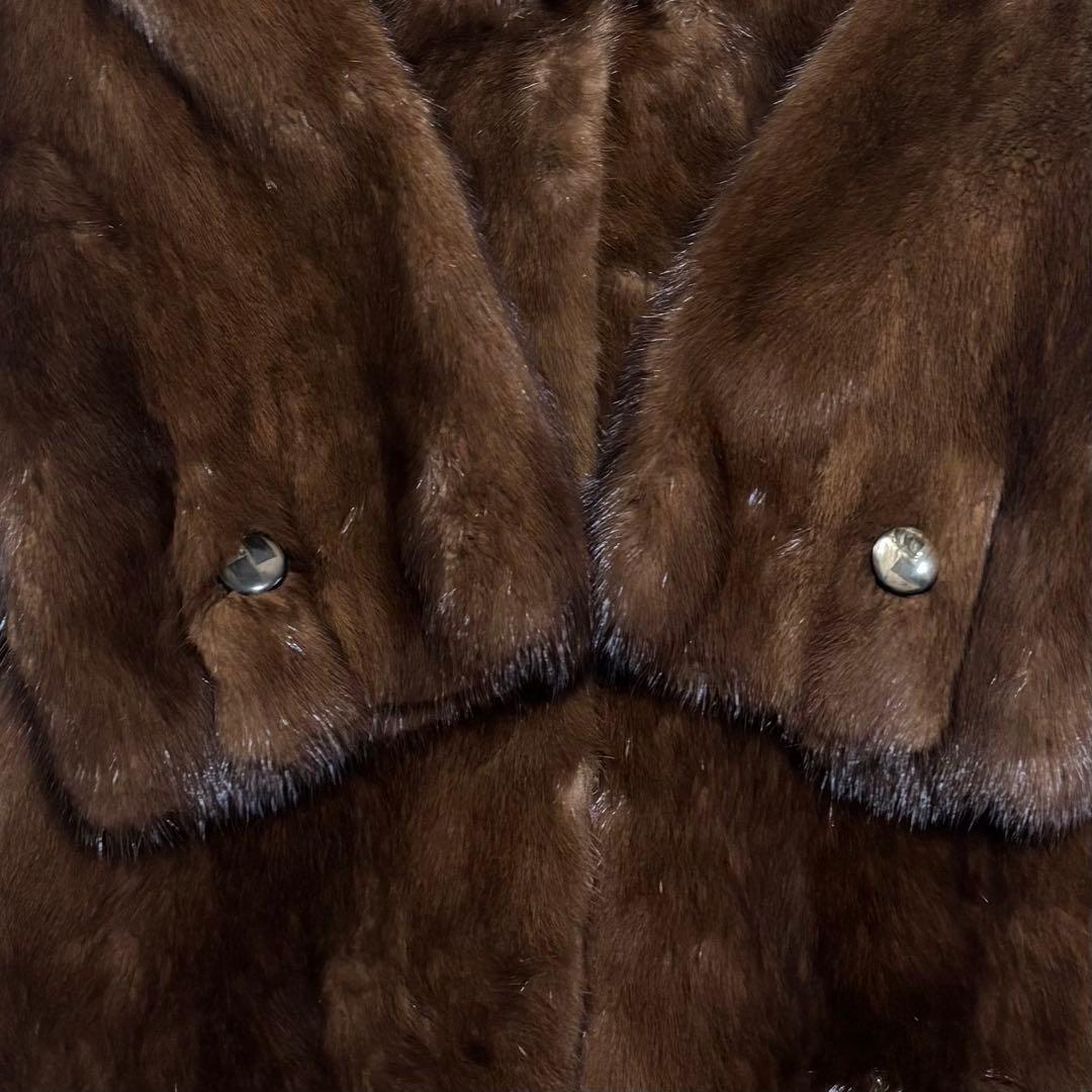 【美品】MINK FUR/ミンクファー/ブラウン系色/ファーコート/ハーフコート