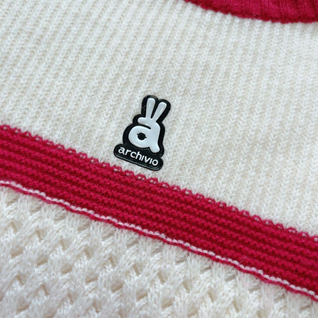 極美品　近年モデル　アルチビオ　セットアップ　ケーブル　フリンジ　白　ピンク