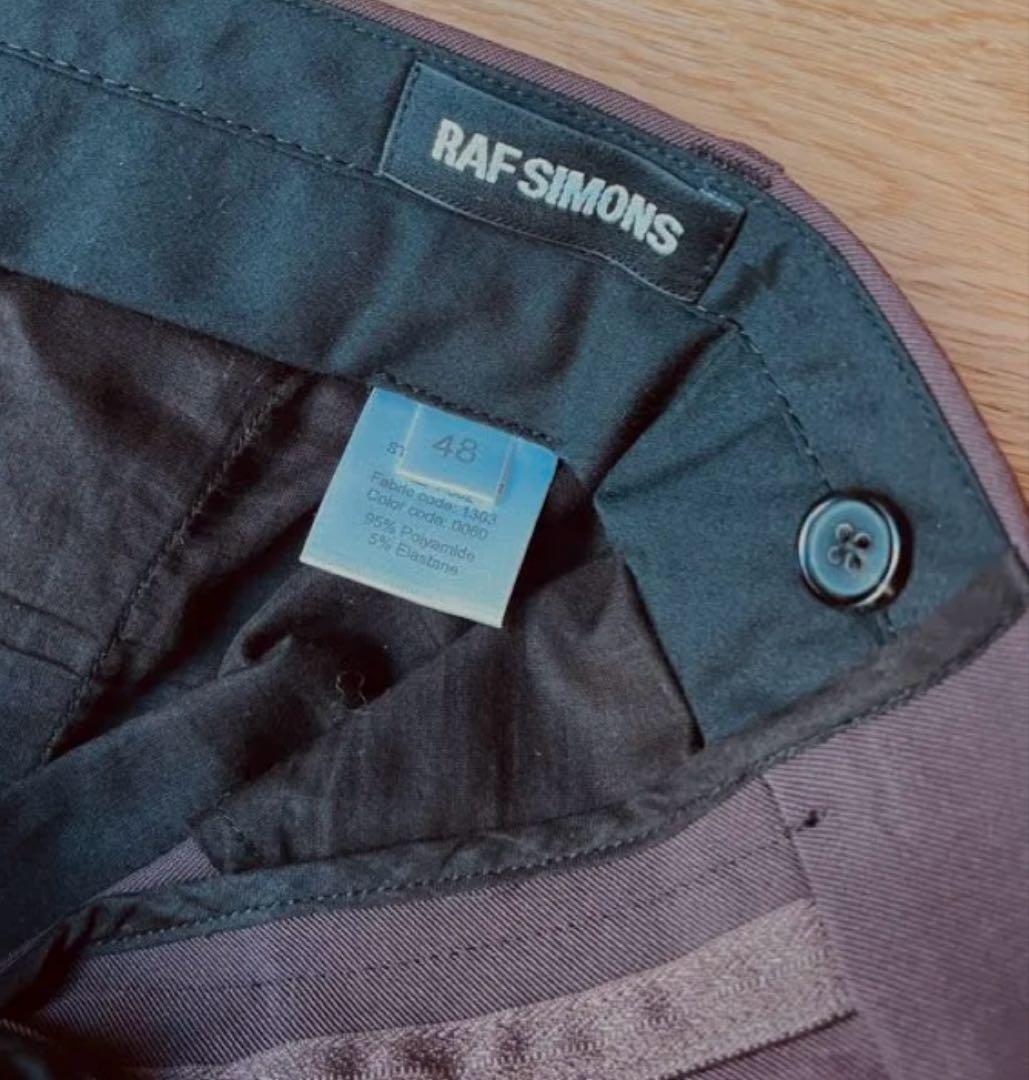 RAF SIMONS バーガンディ スラックス 48