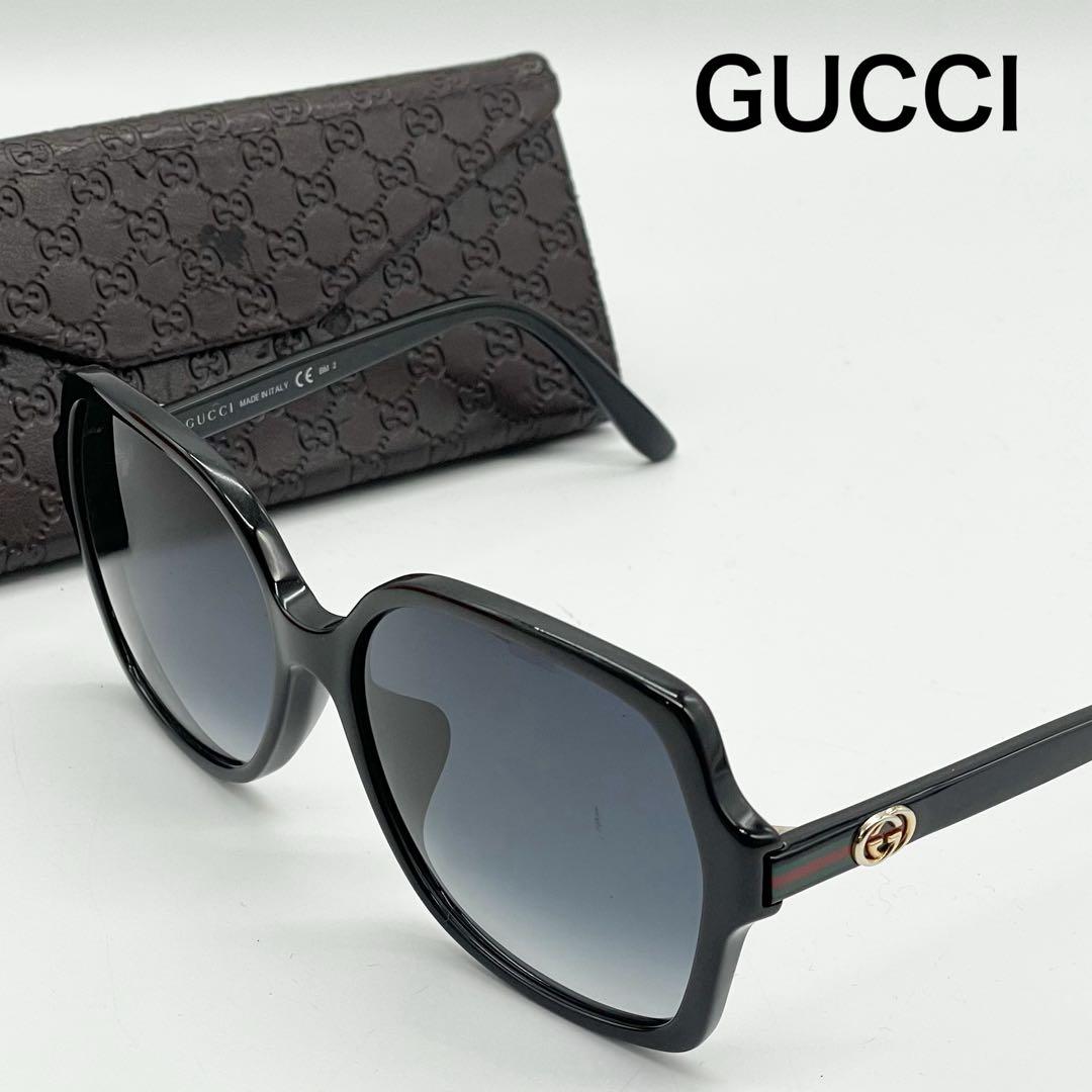 グッチ　サングラス　シェリー　インターロッキング　GG ゴールド　ロゴ