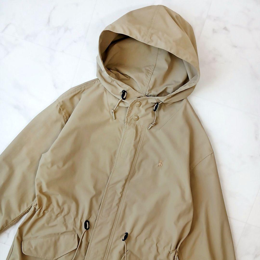 極美品 ポロ ラルフローレン 上品 ナイロン ロングコート マウンテンパーカー