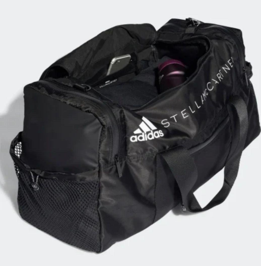 アディダス ステラマッカートニー コラボ ブラック ボストンバッグ 旅行用バッグ
