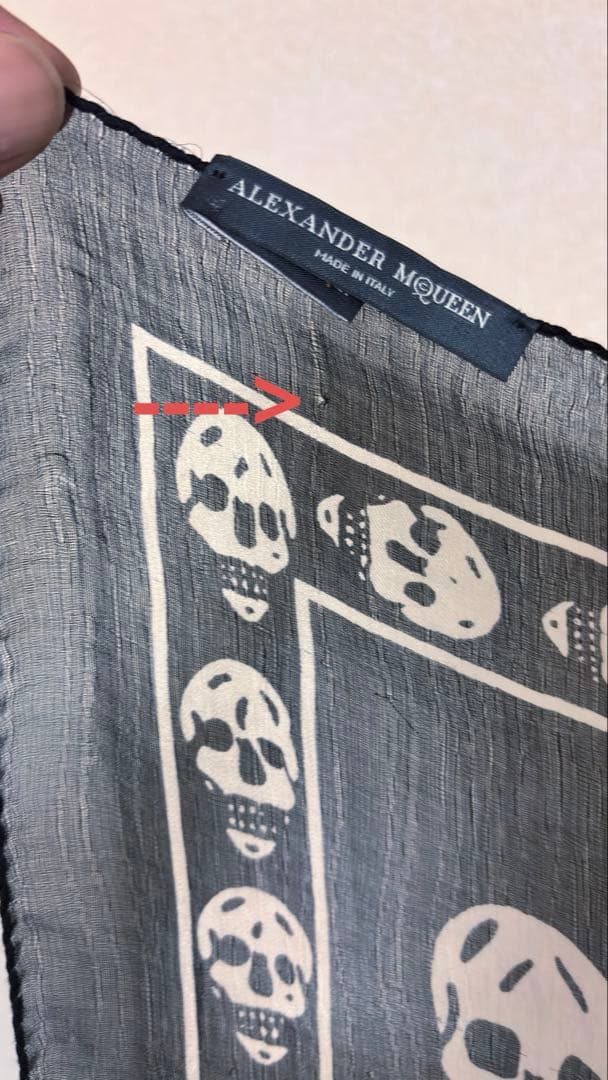 わ*様 Alexander McQueenスカル シルクスカーフ ストール ヴ