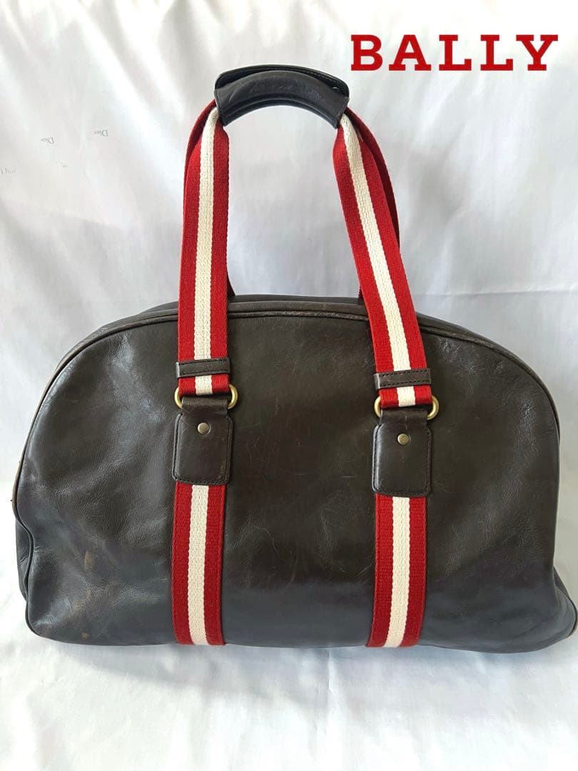 【BALLY／バリー】 レザーボストンバッグ　 ブラウン　旅行バッグ　ショルダー