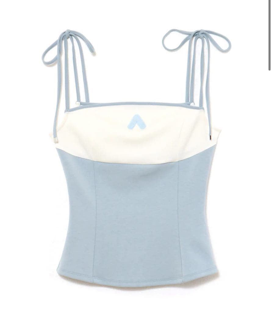 トップス Sora bicolor camisole ice blue
