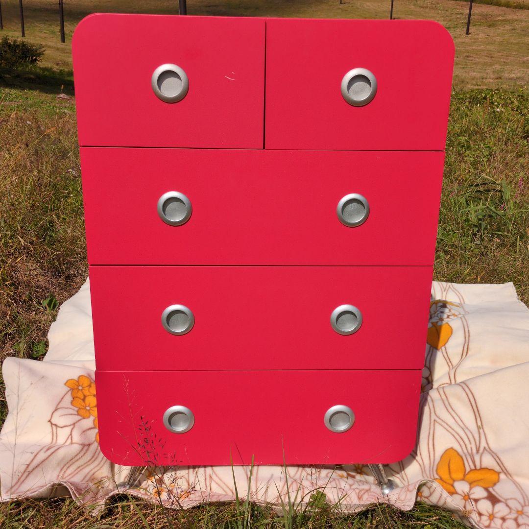 昭和レトロ チェスト 脚付き 引出し 収納 キャビネット ポップ 店舗 カフェ