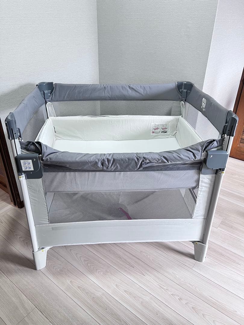 アップリカ ココネルエアー AB ベビーベッド グレーベアー