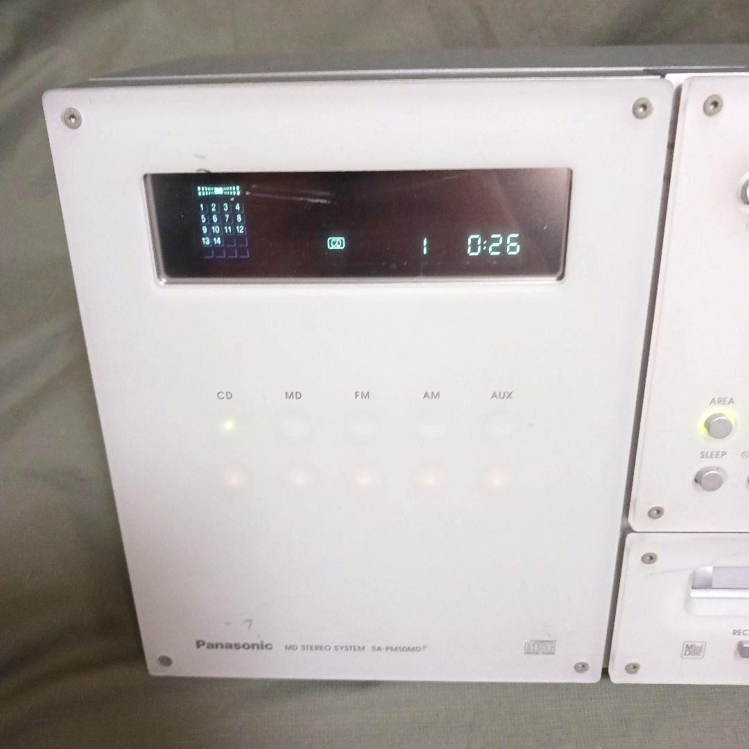 Panasonic MDミニコンポ SA-PM50MD 本体、 リモコン付き