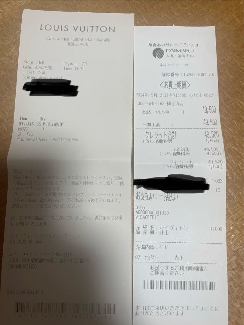 Louis Vuitton シルバー V字型ピアス