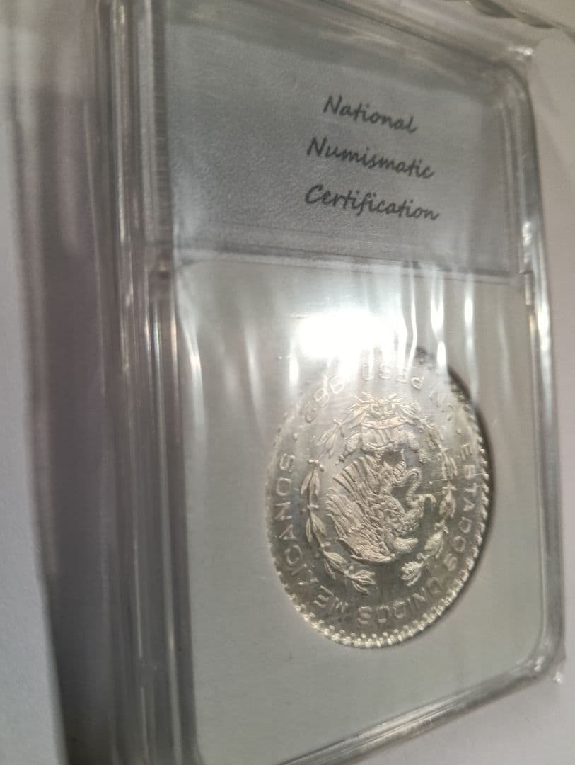 ☆激レア！☆1961 メキシコ シルバー 1ペソ PCGS MS7 スポットレス