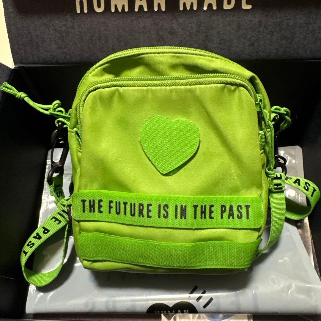 ふ*寝様 HUMANMADE グリーンショルダーバッグ