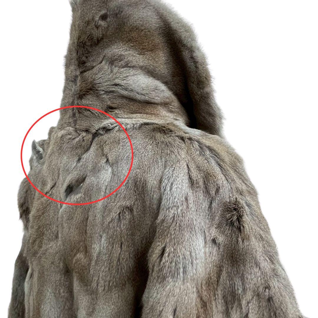 【ヴィンテージ本毛皮ファーコート1相当茶系80年代頃付き】