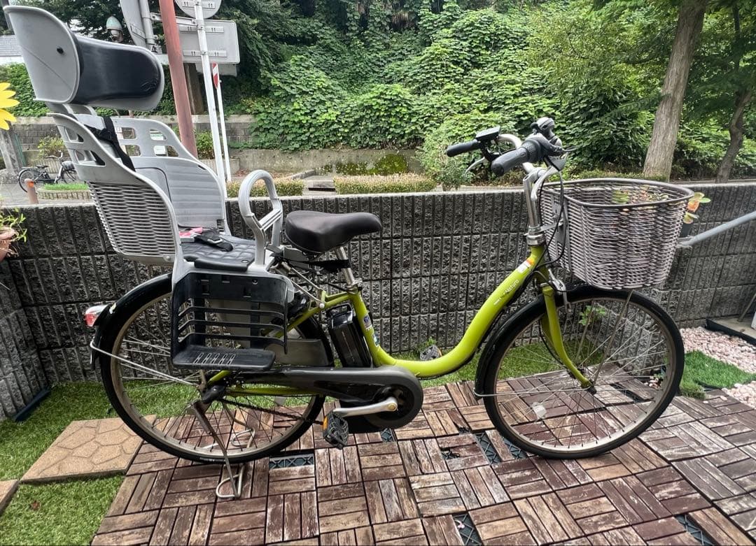 【引き取り】YAMAHA 電動自転車 PAS ナチュラL 子供乗せ グリーン