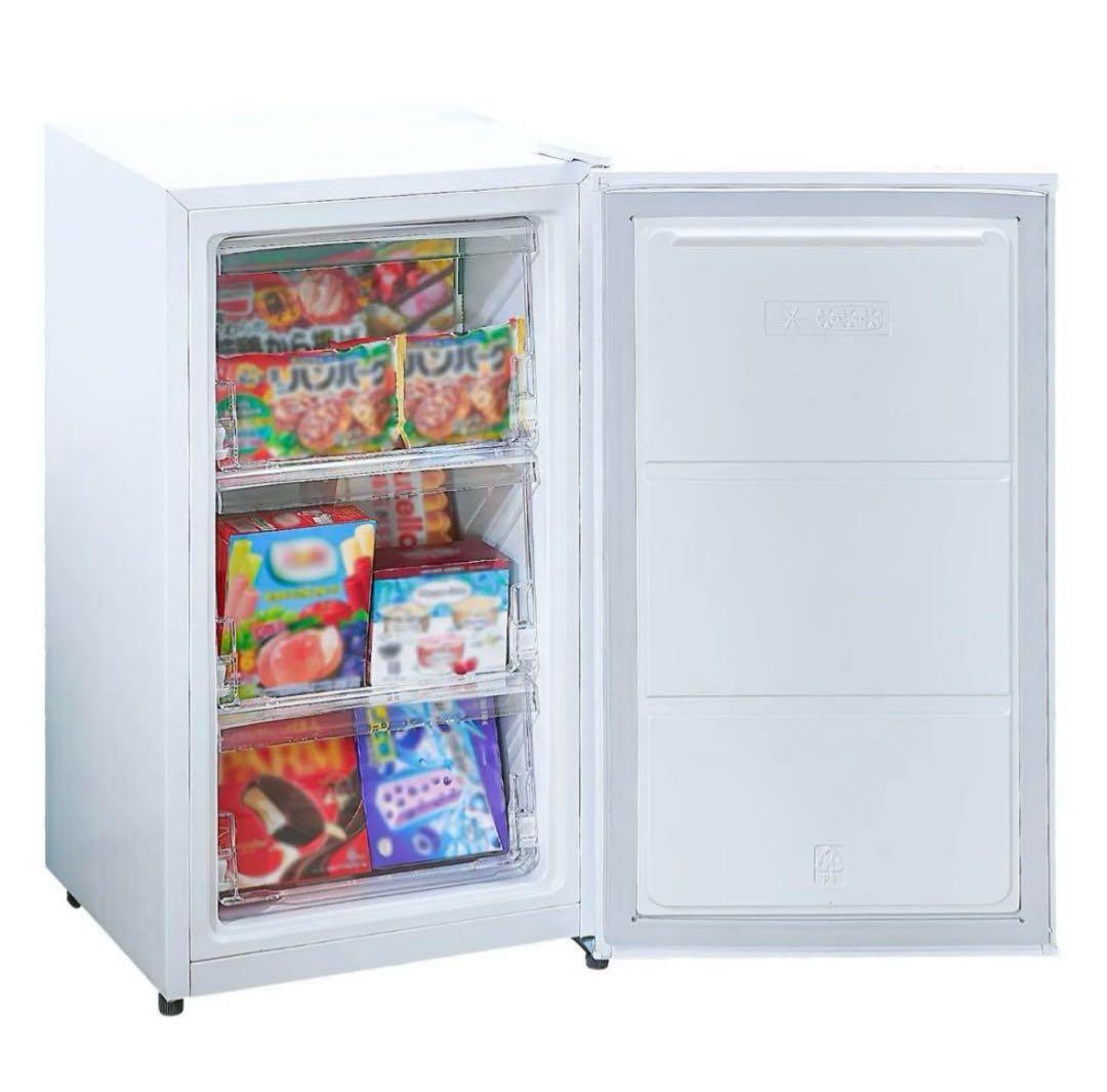 【新品】冷凍庫 60L スリム 小型 省エネ 大容量 サブ冷凍庫 ホワイト