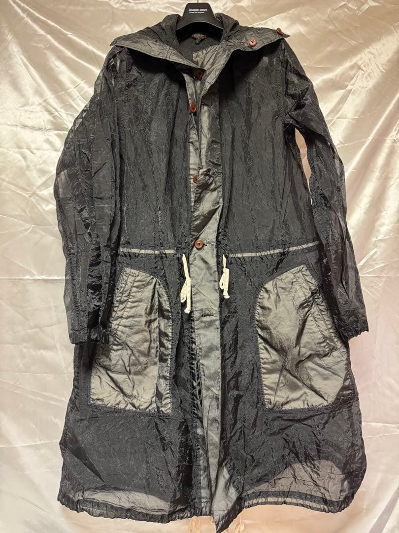 BLACK COMME des GARCONS シースルーモッズコート　XL