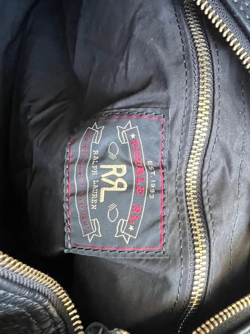 【美品】RRL ダブルアールエル ボストンバック レザー