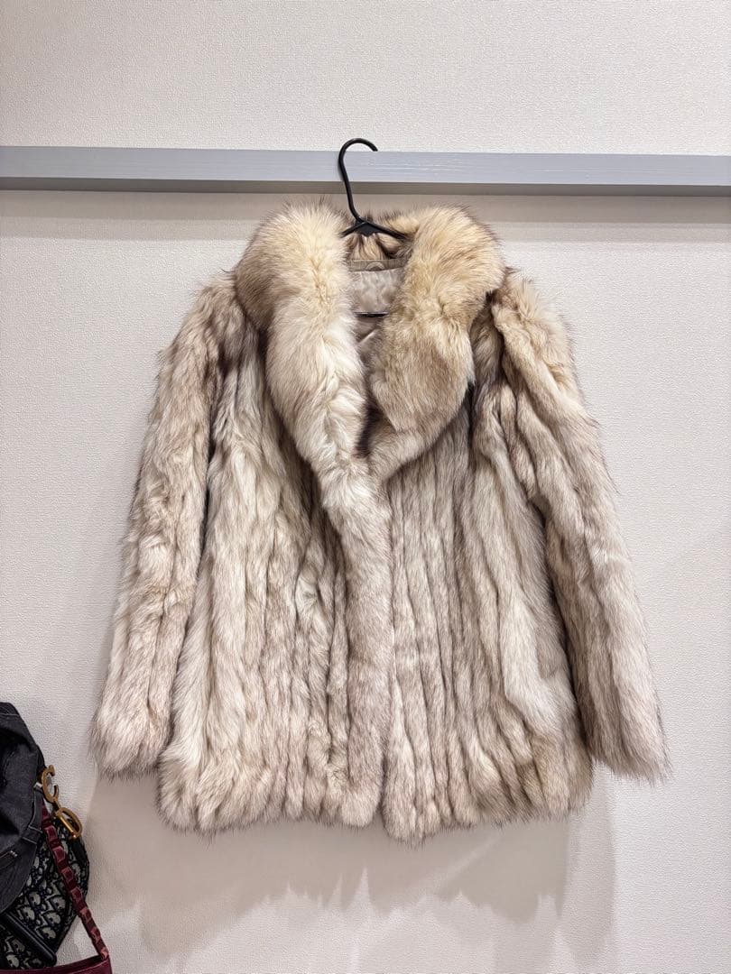 【鑑定済】サガフォックス 金サガ ファーコート 白