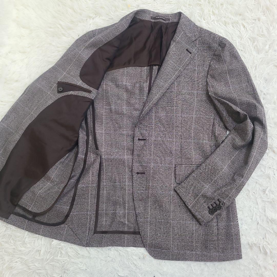 タリアトーレ　グレンチェック　テーラードジャケット　ジレ　2点セット　52