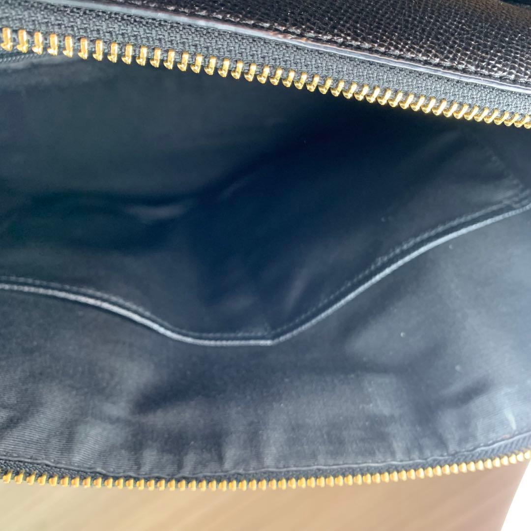 COACH 黒 レザートートバッグ　A4サイズ　肩がけ