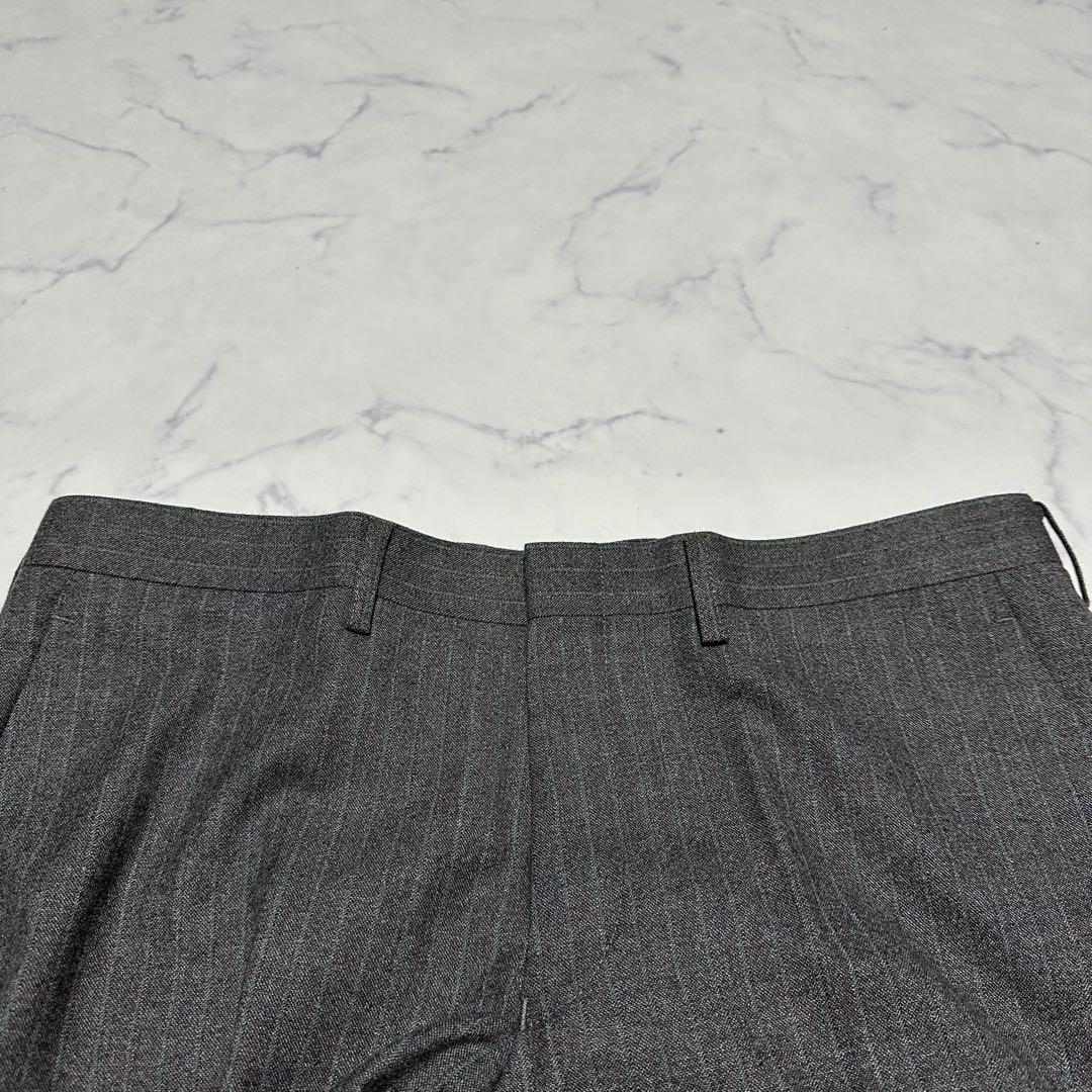 極美品　ダーバン　高級生地DRAGO ストライプスーツ　ブラウングレー　AB4