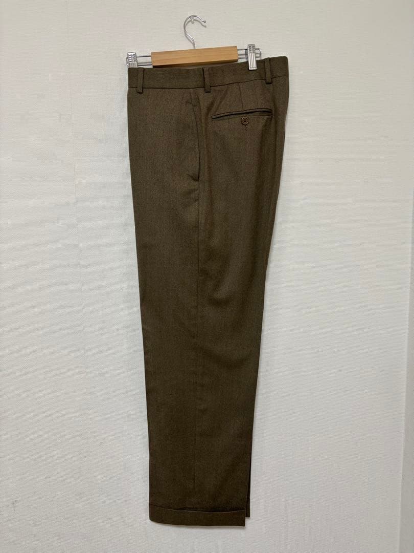 ９０年代 ブルックスブラザーズ ウールスラックス カナダ製 W32 ブラウン