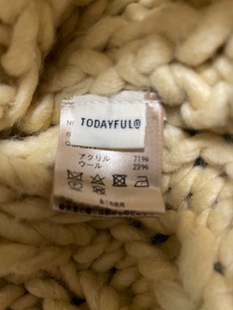 TODAYFULチャンキーハンドニットベスト