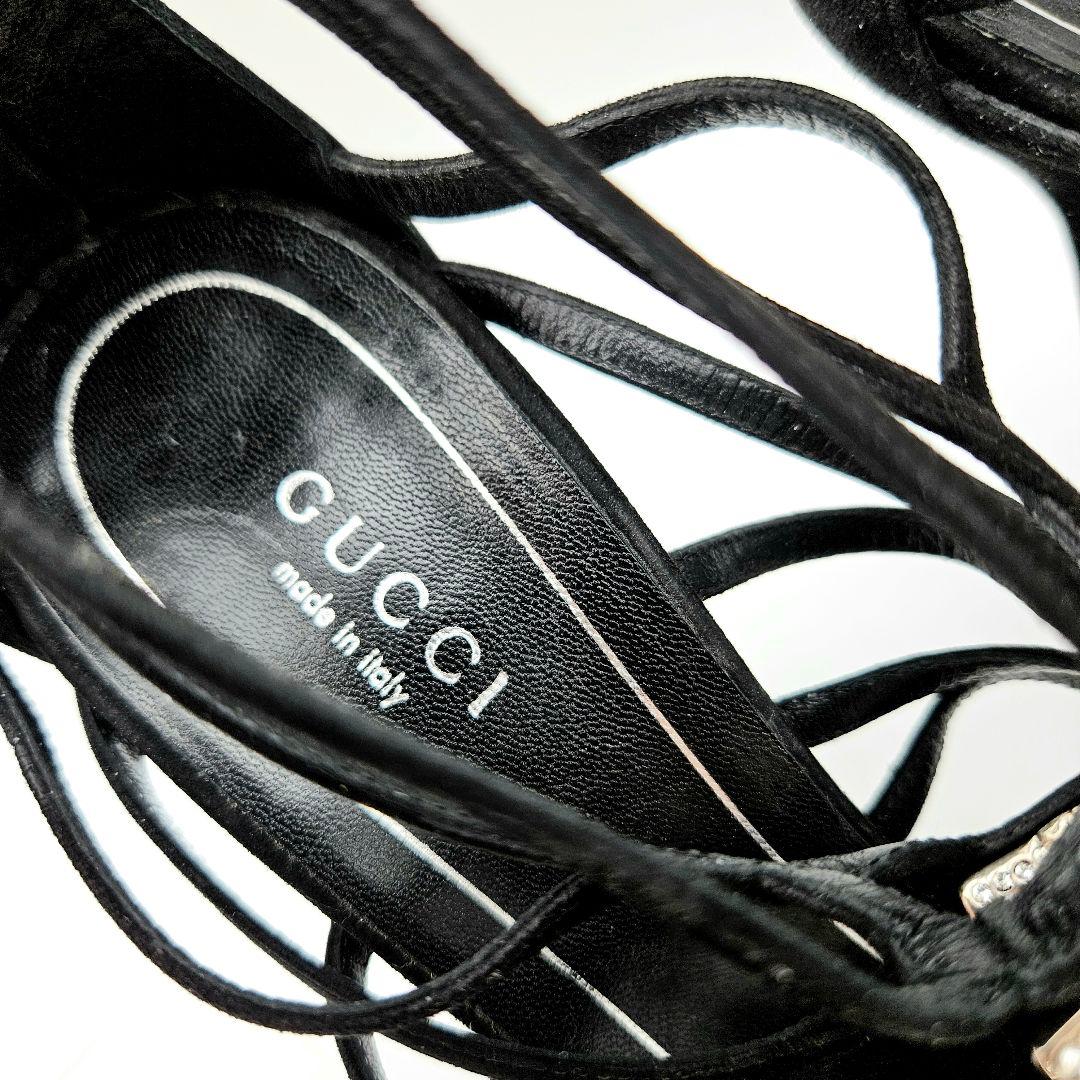 GUCCI ビジュー　ストラップ サンダル 〈721〉