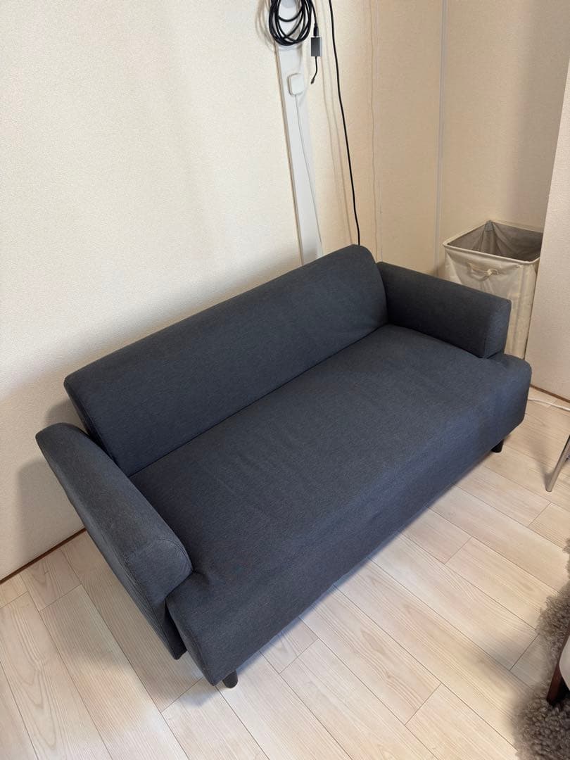IKEA イケア　グレー 2人掛けソファ