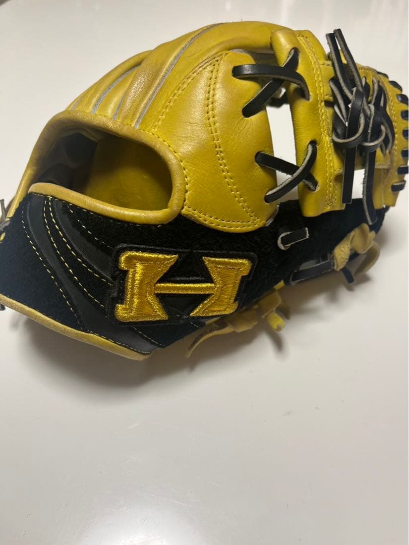 ハイゴールド軟式野球グローブ 黒/黄色