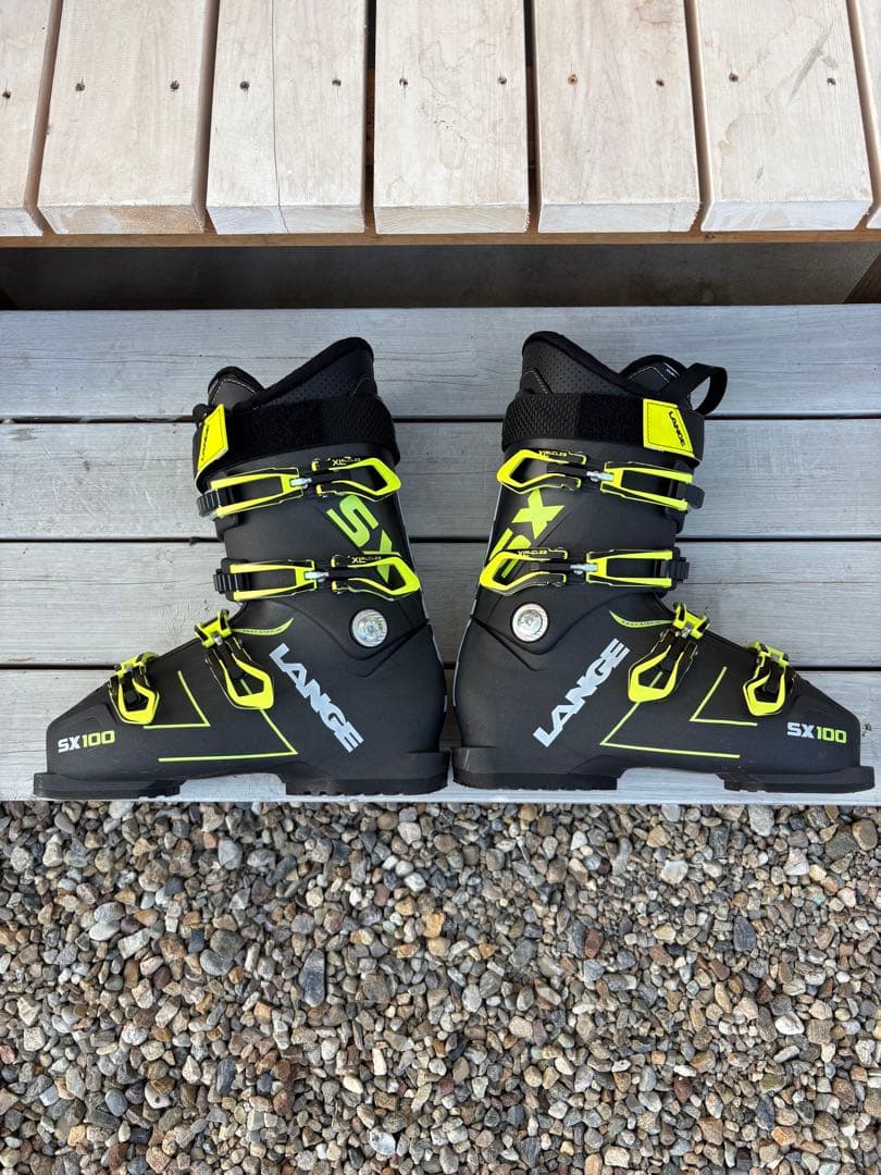 美品◎LANGE スキー用ブーツ SX100 ブラック/イエロー