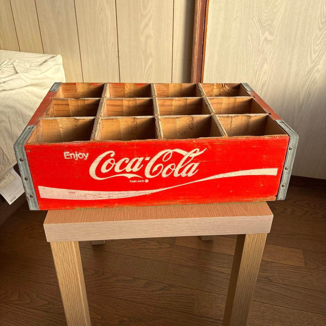 Coca-Cola レトロ木製収納ボックス　コカ・コーラ　木箱　アンティーク