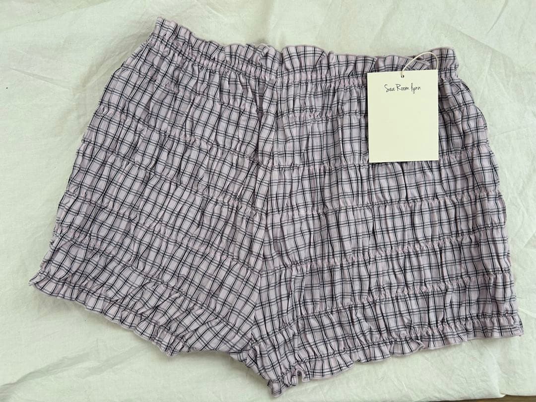 searoomlynn cotton wash チェック mini pants