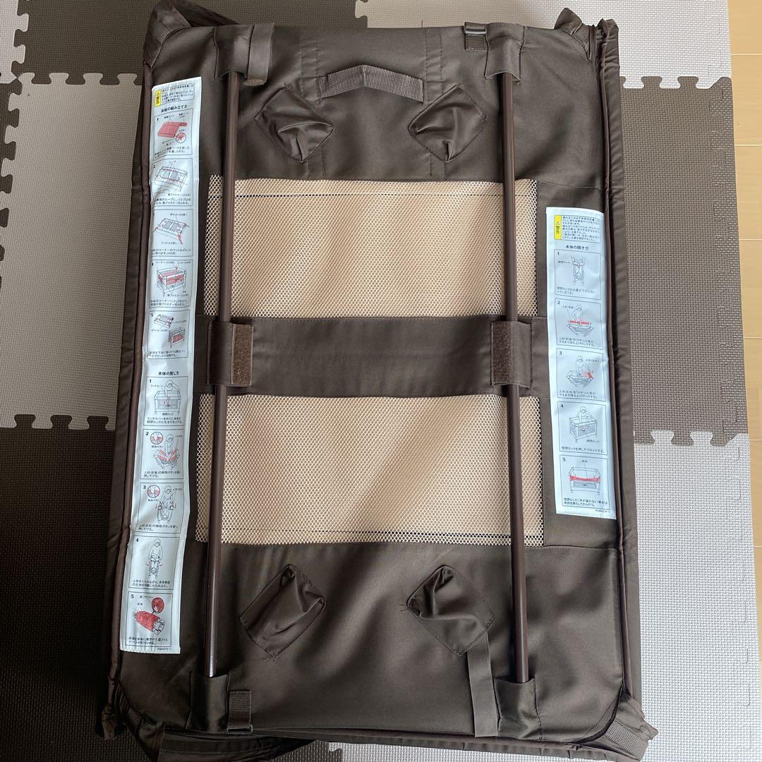 アップリカ ココネル エアープラス ベビーベッド チョコレート 折りたたみ