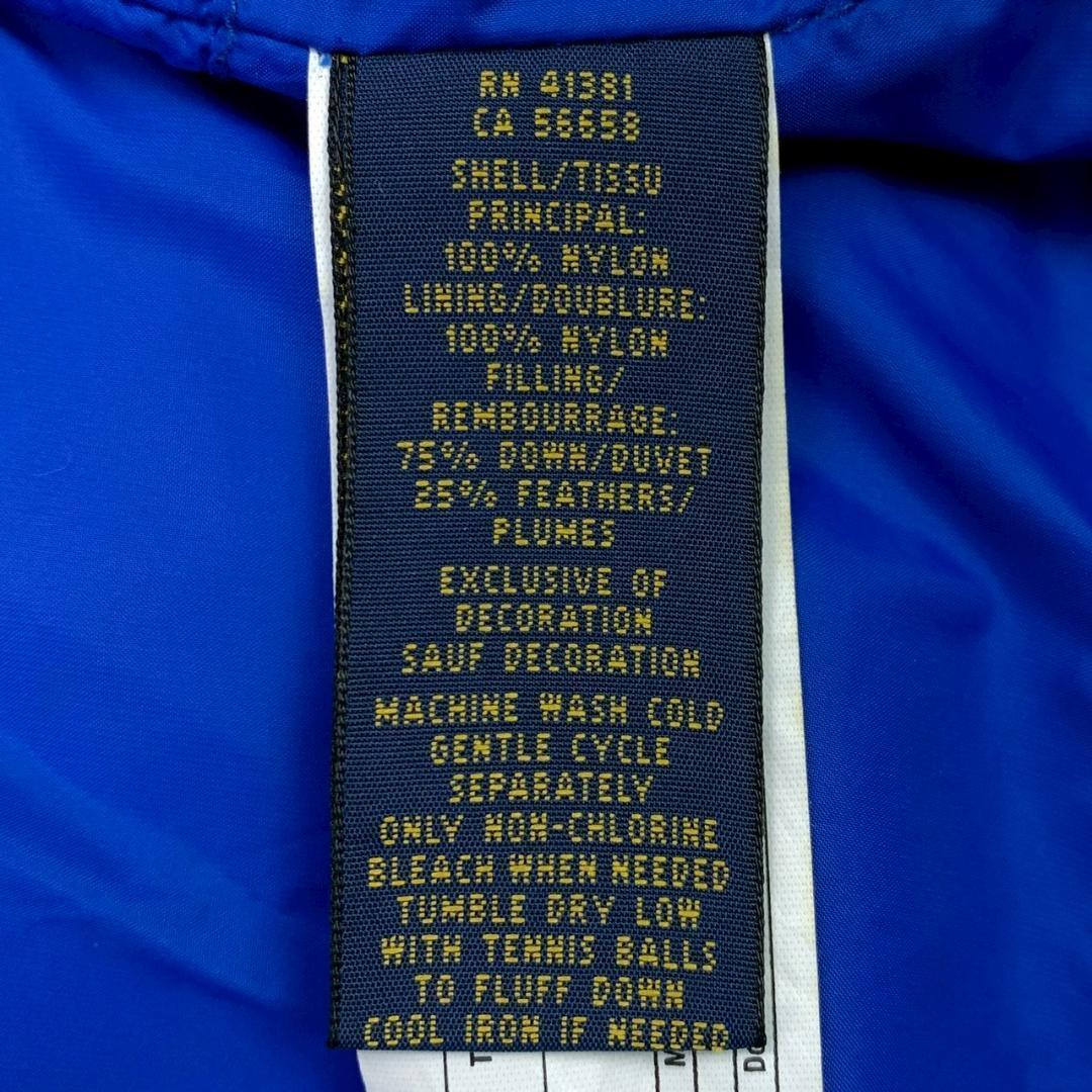 ポロラルフローレン ダウンベスト ビッグポニー 星条旗ワッペン 青 L　D863