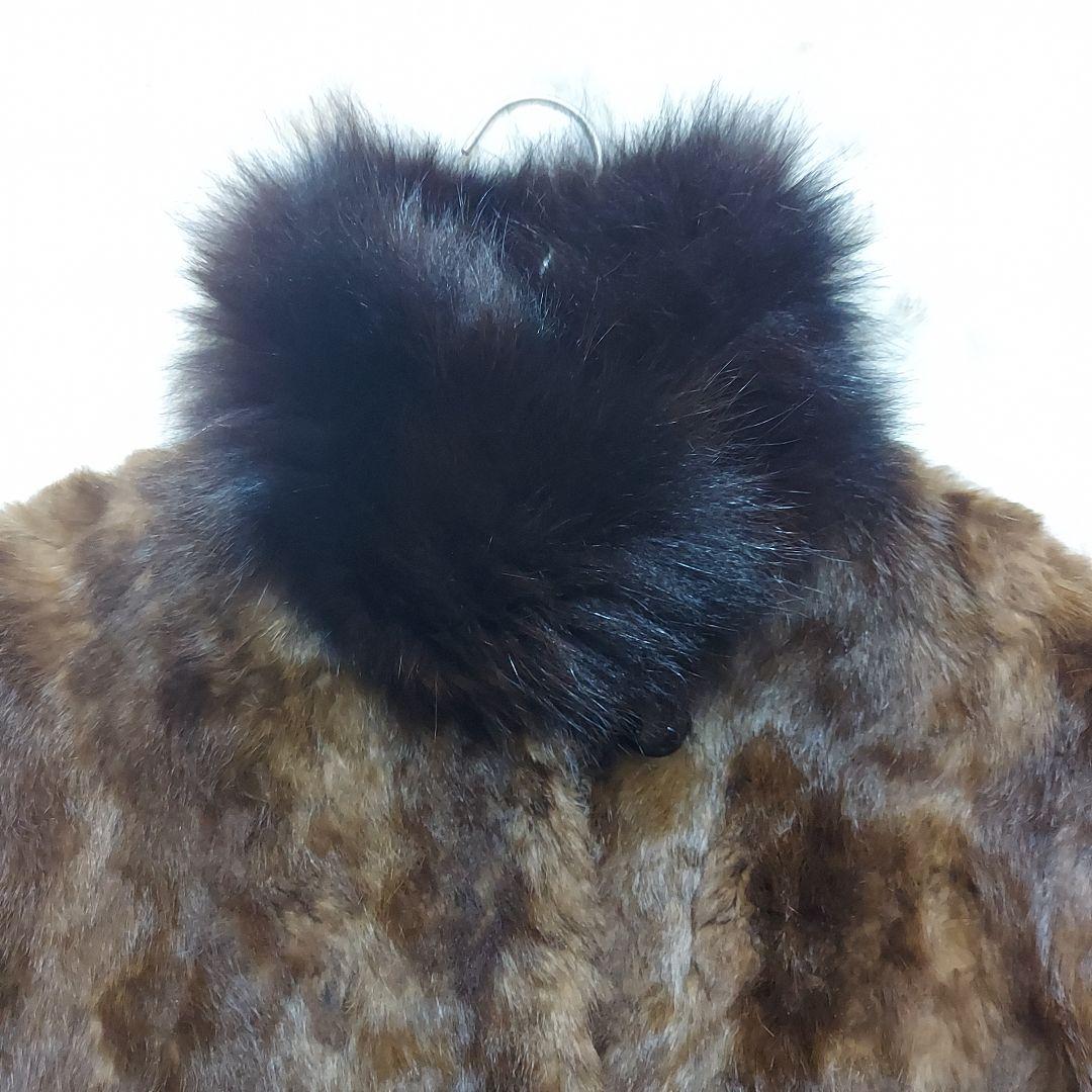 BALMAIN　バルマン　ファーコート　毛皮　シルク100％　ブルーフォックス