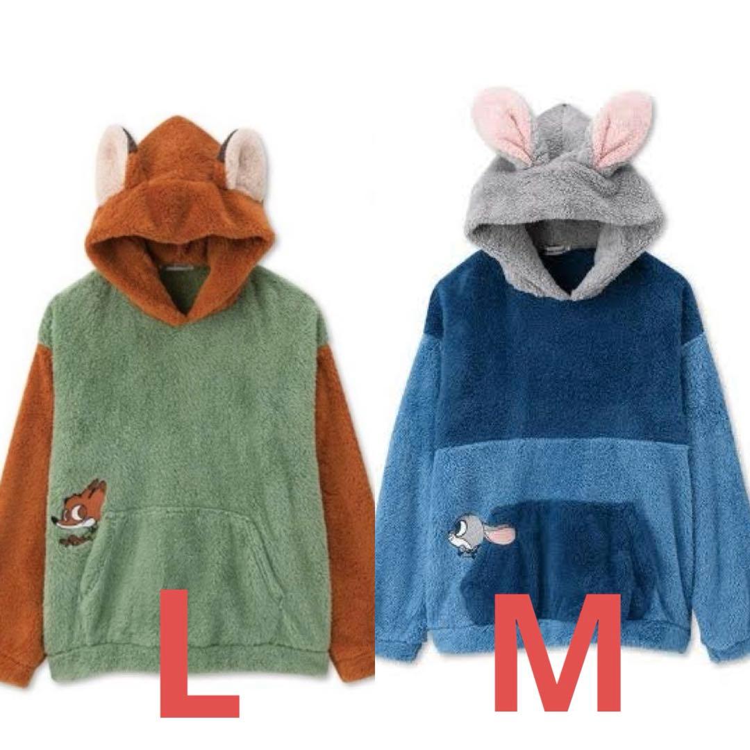 【⭐️レア⭐️】ズートピアもこもこボアパーカー　ニック&ジュディセット