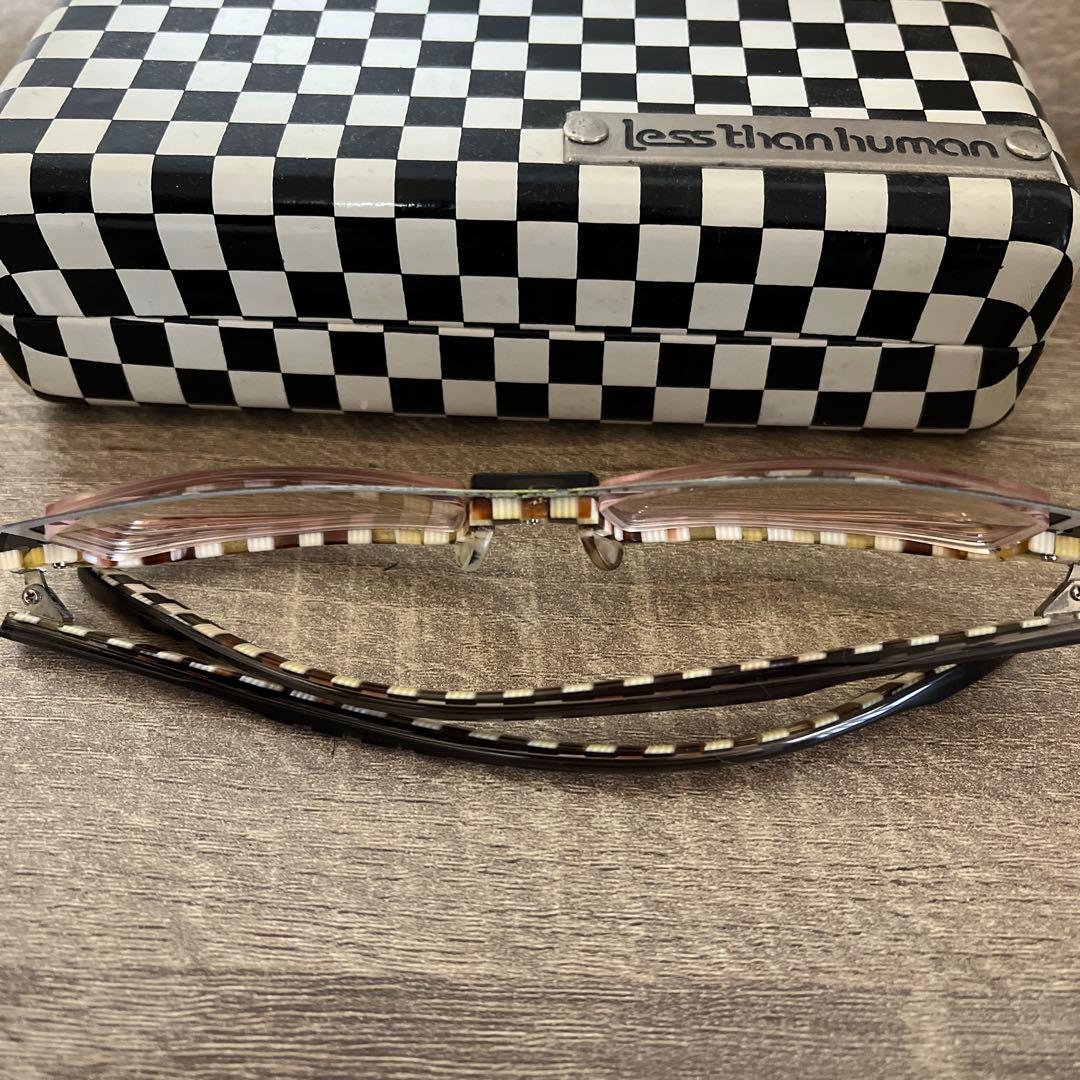 less than human チェッカーパターン眼鏡セット