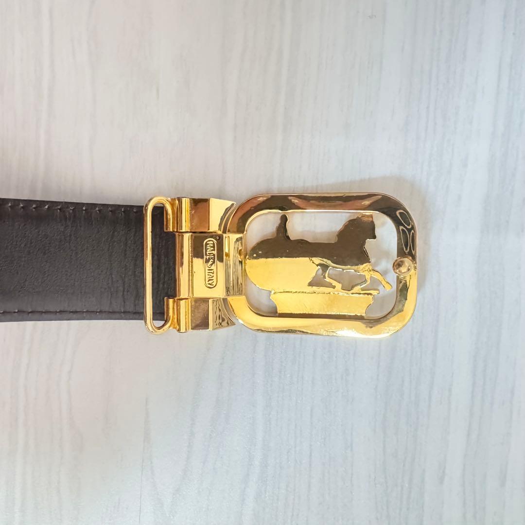 【セール中】CELINE セリーヌ 黒 レザー ベルト 馬車 ブランド