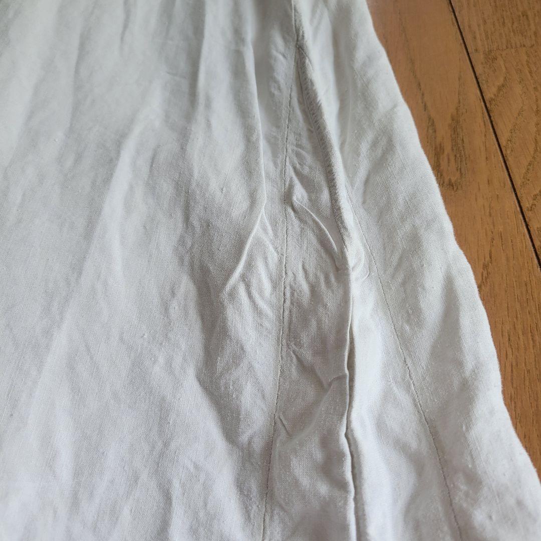 フランス　アンティーク　ワンピース　リネン　D
