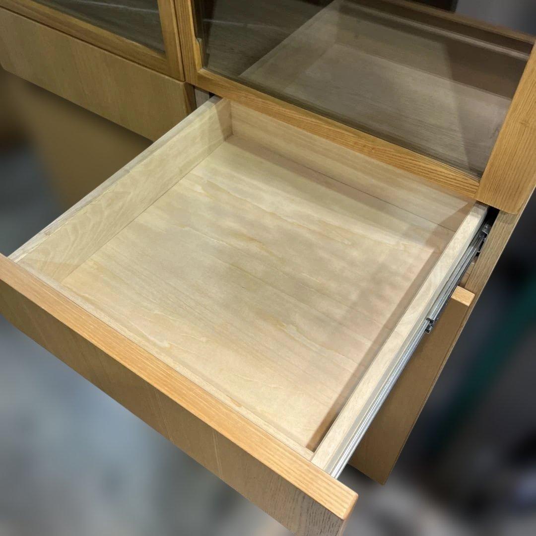 【MUJI 無印良品】◇◆食器棚◆◇木製◆◇耐震ラッチ付き◆◇タモ材